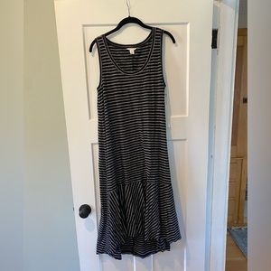 NWT Caslon striped hi low midi dress